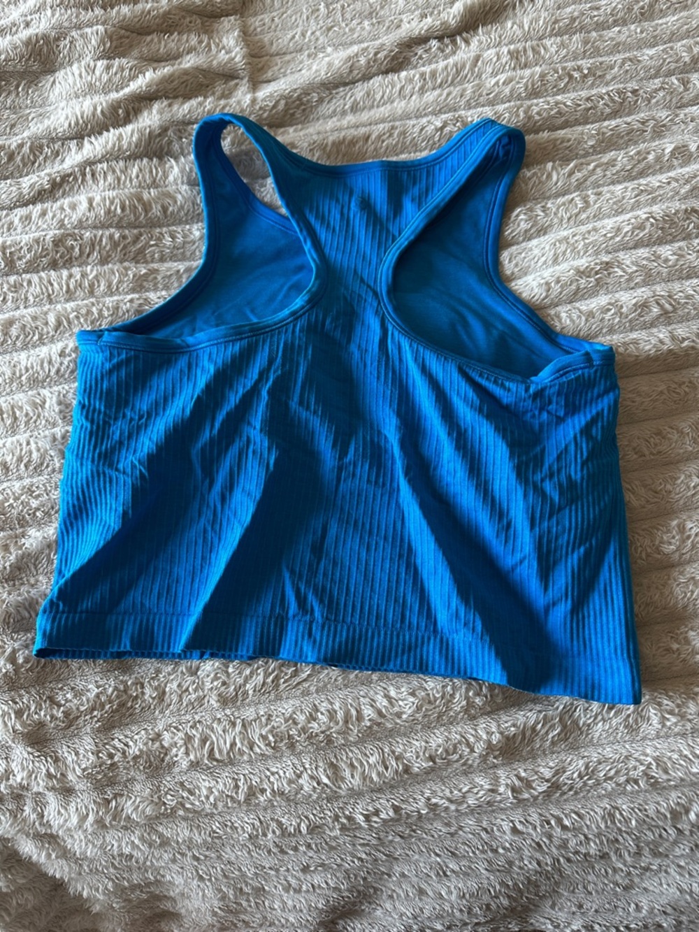 lululemon athletica Ribbed Racerback Crop Tank - Blue - Picture 2 of 5